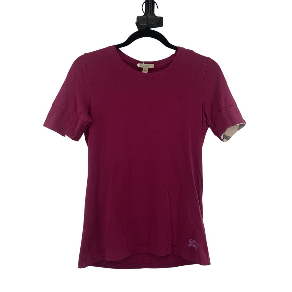 Burberry Brit Women’s Hot Pink Nova Check Short Sleeve Shirt Size XS